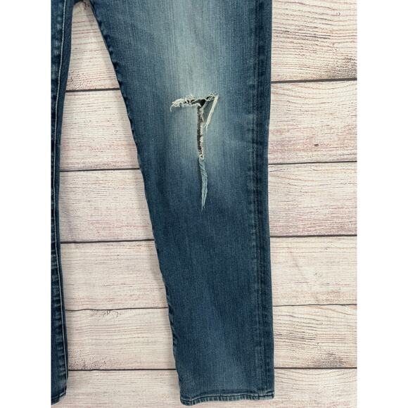 AG Adriano Goldschmied Distressed 360 Tellis Modern Slim Jeans Mens 38x33 Blue - Picture 5 of 11